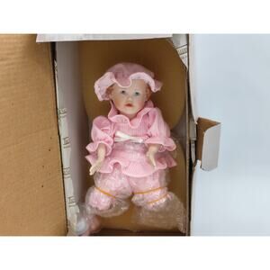 Ashton Drake Galleries Emily 92040 Porcelain Baby Doll NIB Pink 1993